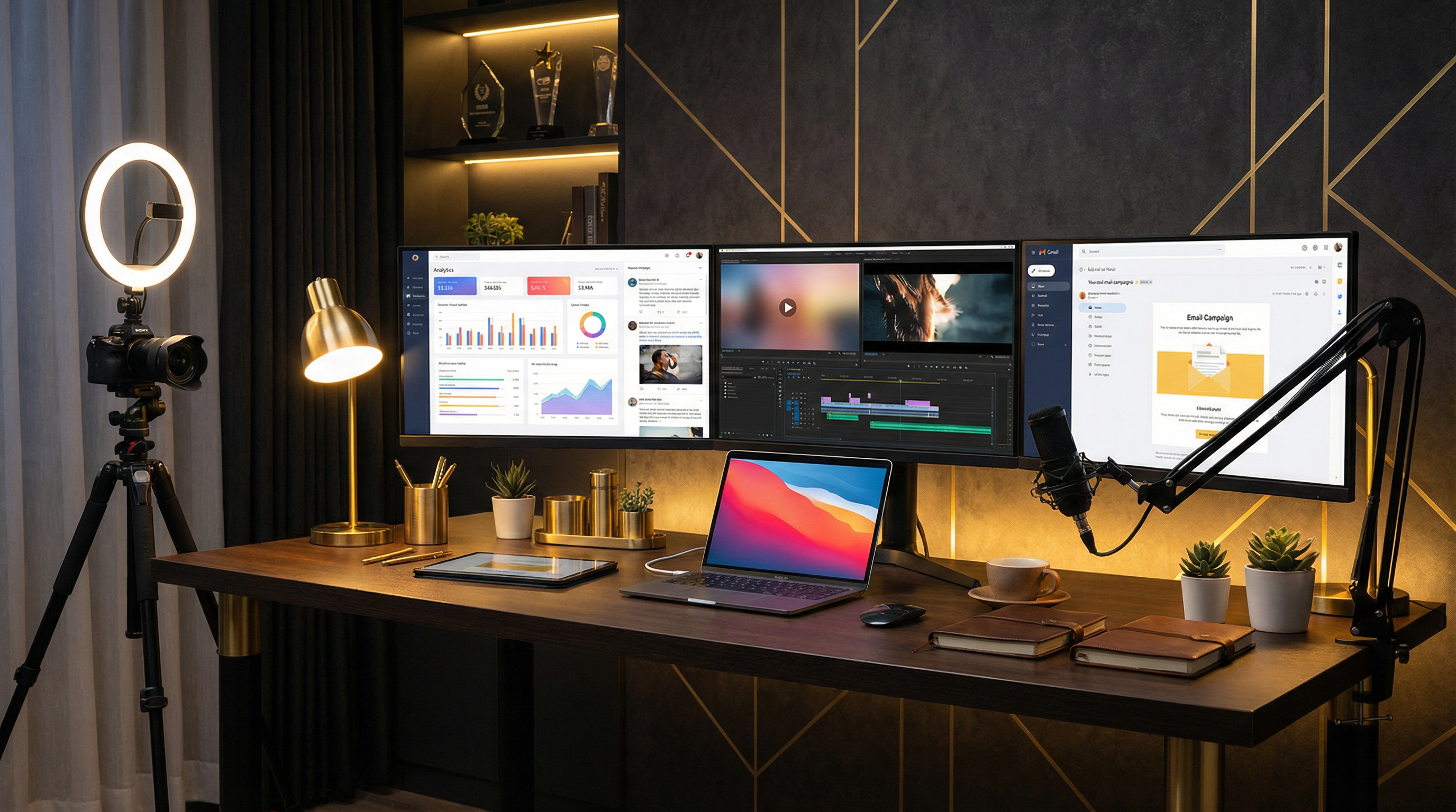 Professional Digital Marketing Workspace
